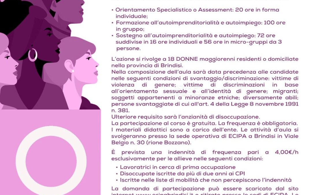 Bando di selezione per la partecipazione al progetto gratuito “RENOUVEAU”