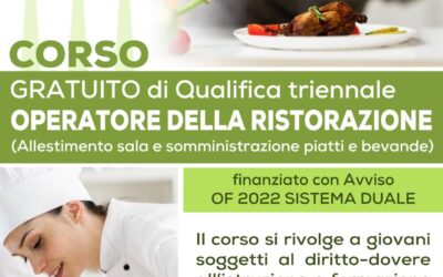 Corso triennale gratuito OPERATORE DELLA RISTORAZIONE