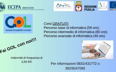 Programma “Garanzia di Occupabilità dei Lavoratori – GOL” – Corsi gratuiti per disoccupati