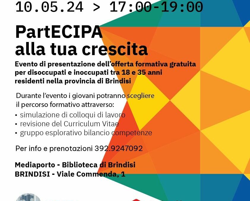 Venerdì 10 maggio: evento gratuito ECIPA per giovani disoccupati