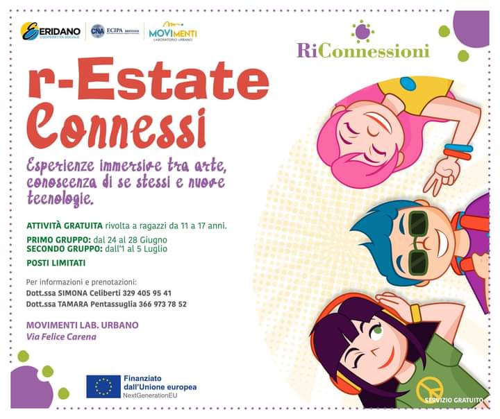R-Estate Connessi: attività GRATUITE per ragazzi dagli 11 ai 17 anni